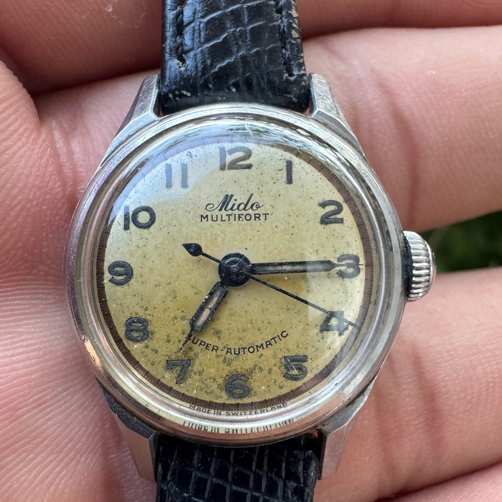 Vtg Mido Multfort Super-Automatic Ladies Watch with Patina Dial 🔥🔥